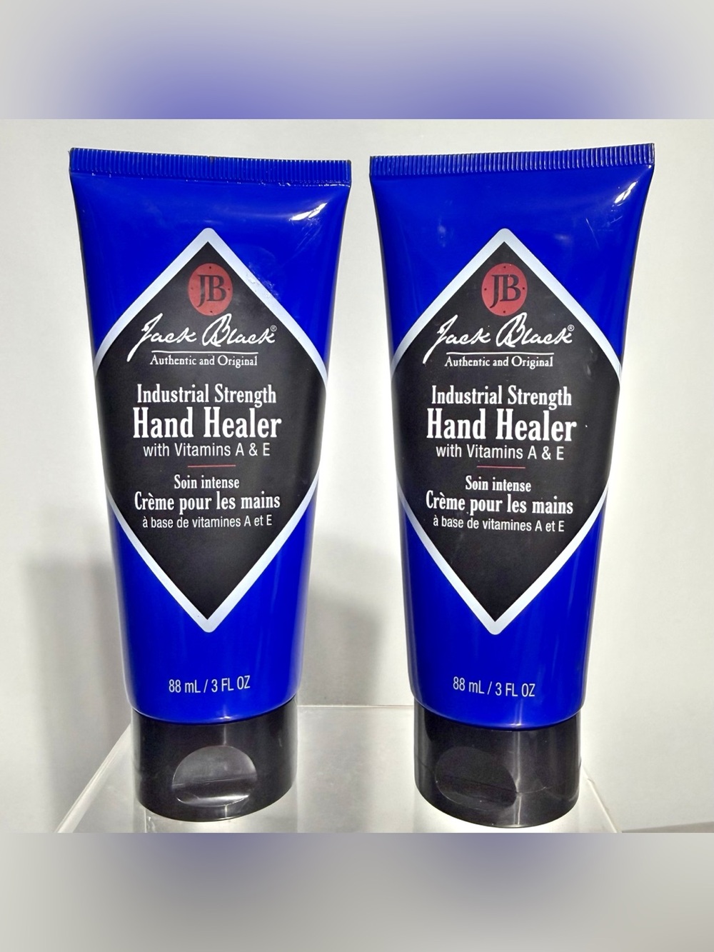 2 x JACK BLACK Industrial Strength HAND HEALER 3oz - Hand Repair Cream - NEW